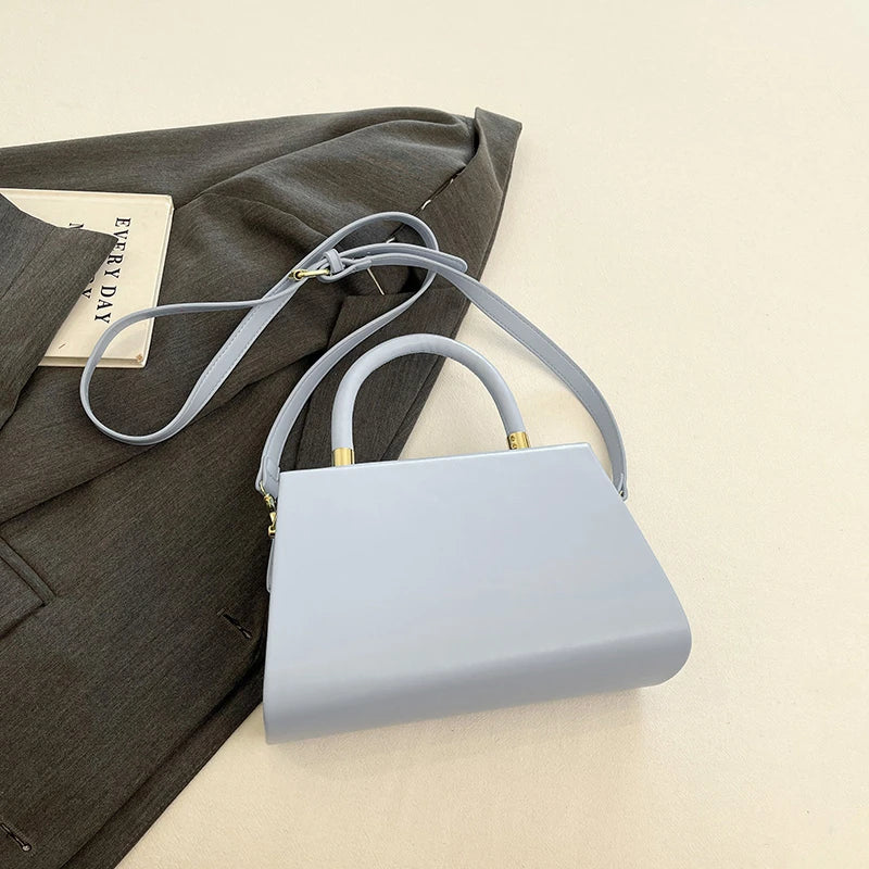 Luxury Black Handbag Classic Women Bag 2024 New Designer Shoulder Bag High Quality Solid Pu Leather Crossbody Small Square Bag