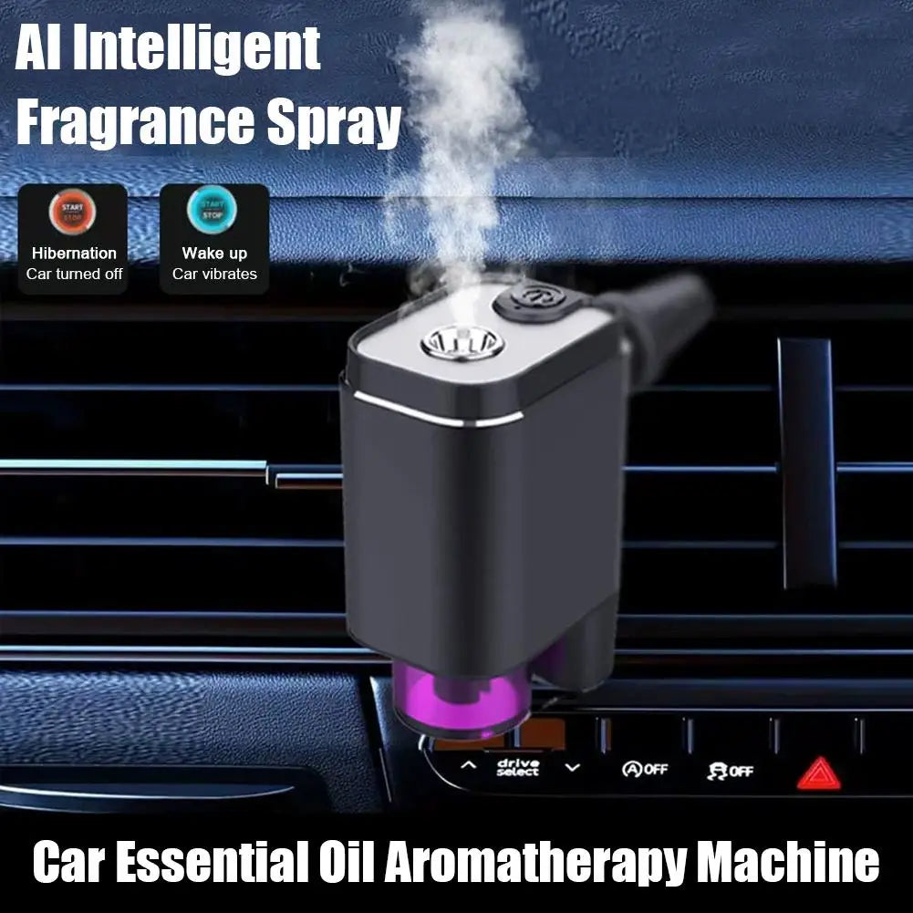 Smart Car Aromatherapy Diffuser Essential Oil Mist Humidifier Air Freshener Vent Clip Fragrance Diffuser For Auto Aromatherapy