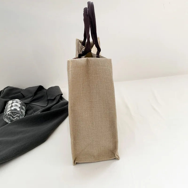 Canvas Handbags For Women Fashion Tote Beach Bags Reusable Shopping Bags Casual Large Capacity Designer Shoulder Pouch Bags