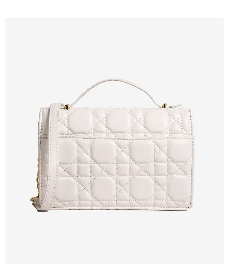 Luxury Black Quilted Handbag Women's Chain Shoulder Bag Designer Crossbody Bags for Women Ladies Elegant Sling Bag for Daily