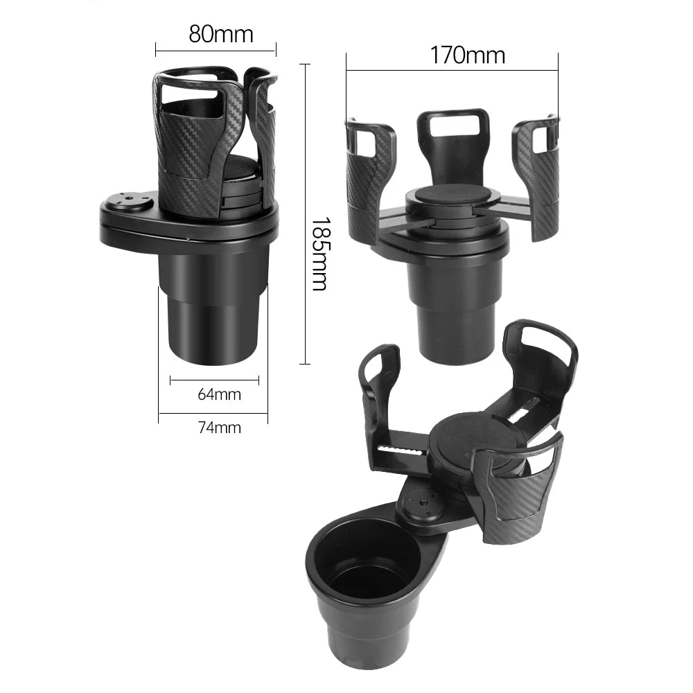 Car Cup Holder Expander For Car Adapter Adjustable Multifunctional Dual Cup Holder With Phone Holder Aromatherapy Organizer
