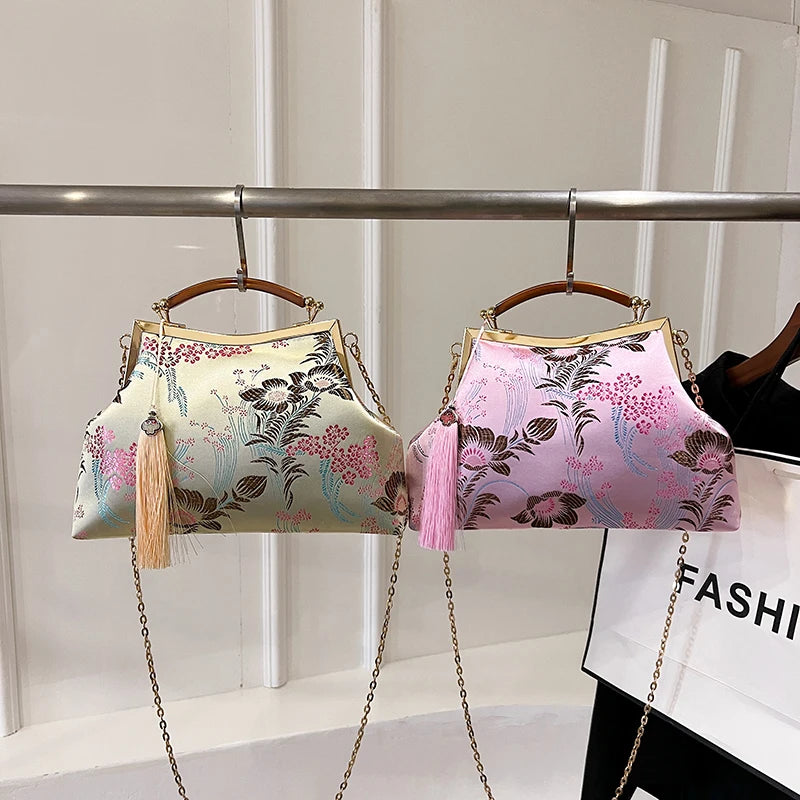 Luxury Women Party Dinner Bag Fashion Ladies Dinner Bag Elegant Wooden handle Simple Formal Gorgeous Crossbody Daily use Purse