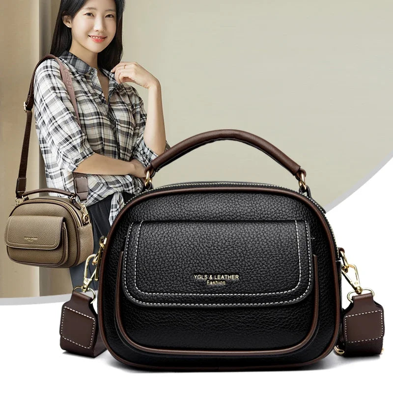 Underarm Bags New Women's Fashion Handbags Retro Solid Color PU Leather Shoulder Casual Women High-ranking Messenger Bags wallet