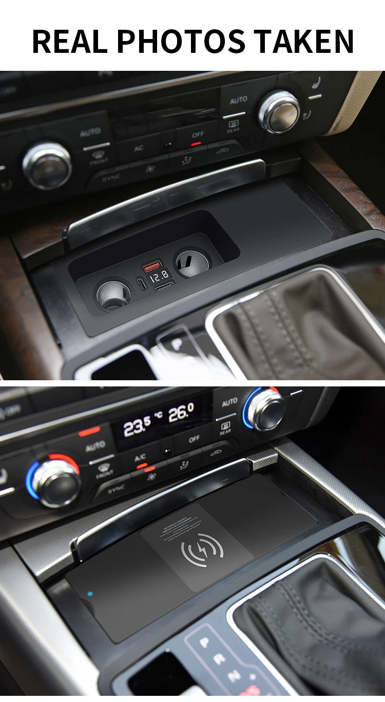 Car wireless charger for Audi A6 C7 A7 S6 RS6 S7 RS7 2011-2018 phone fast charging pad mobile holder charge accessories interior