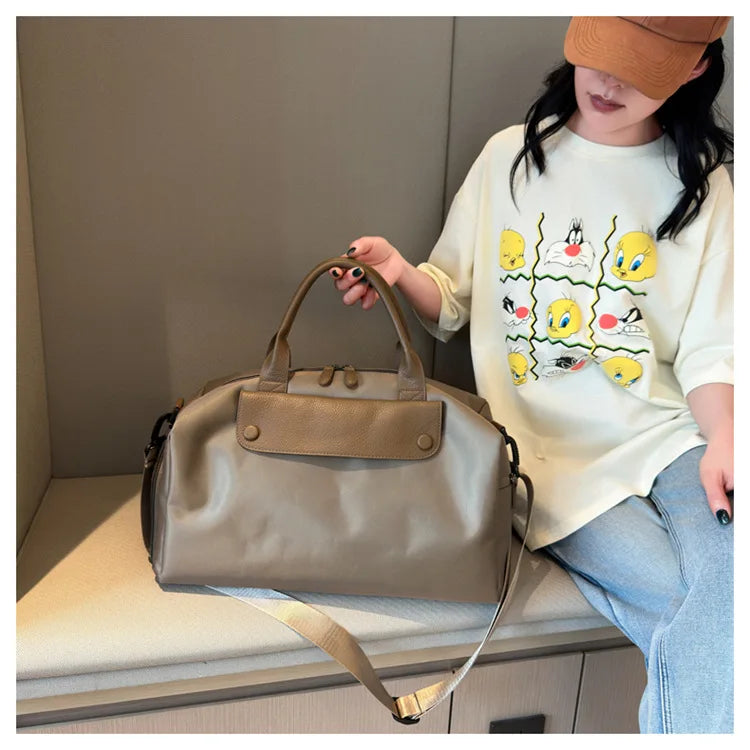 Sports Gym Bag for Women Travel Duffle Bag with Shoe Compartment & Wet Pocket Fitness Weekender Overnight Luggage Yoga Bag