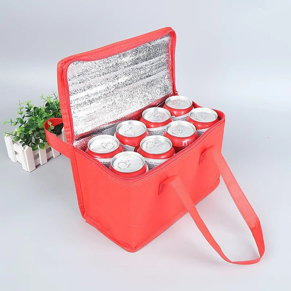 Portable Lunch Cooler Bag Folding Insulation Picnic Ice Pack Food Thermal Bag Drink Carrier Insulated Bags Food Delivery Bag
