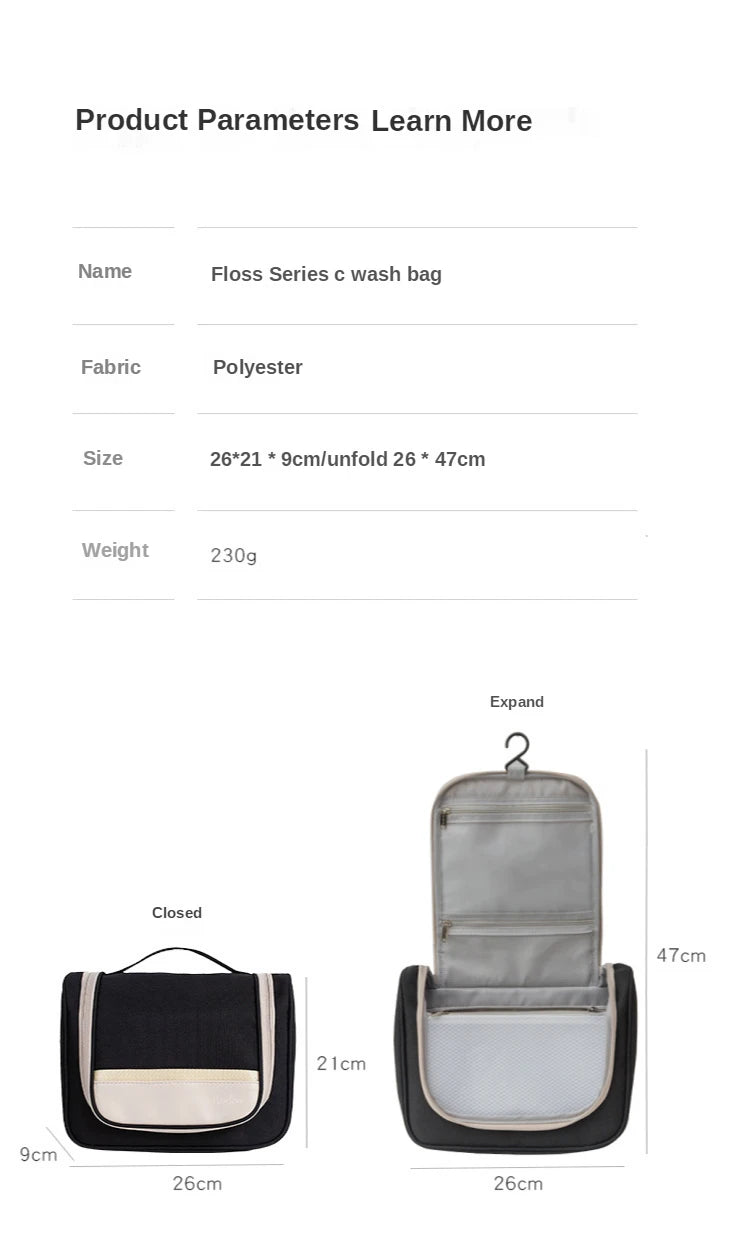 Fully Expanded Cosmetic Bag Makeup Pouch Make Up Box Toiletry Bag For Women Travel Essentials Storage Organizer Necessaire Bag