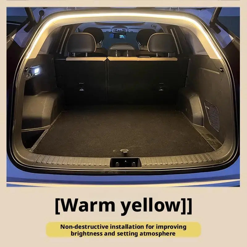 Car Trunk LED Light Strip - High-brightness, Auto-sensor & No Wiring, Ambient Decorative Light for Interior Modification