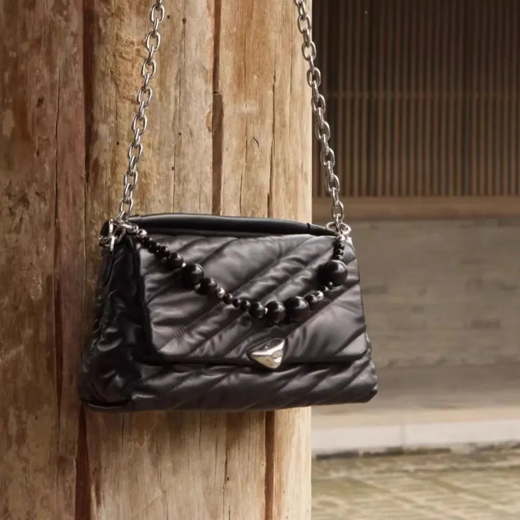 Postman's Bag Single-Shoulder Crossbody Commuter Leather Women's Chain Soft Square Bag Large Capacity Versatile Everyday