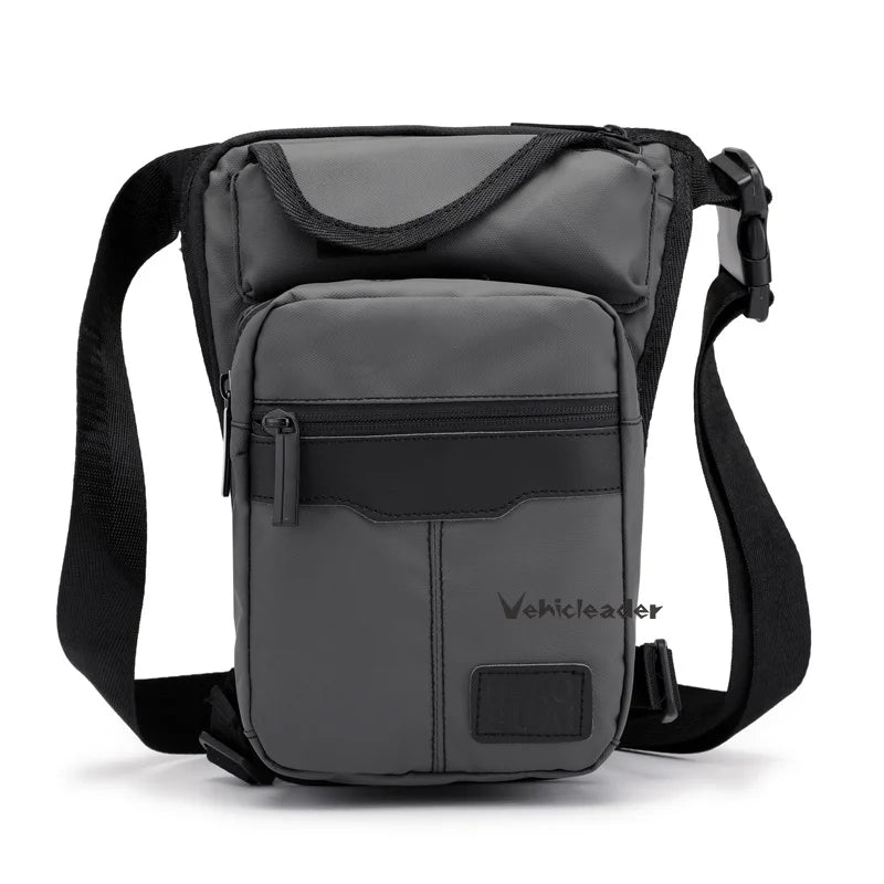 New Nylon Men Drop Leg Bag Fanny Pack Motorcycle Riding Casual Shoulder Cross Body Thigh Male Hip Belt Waist Bags Cafe Racer