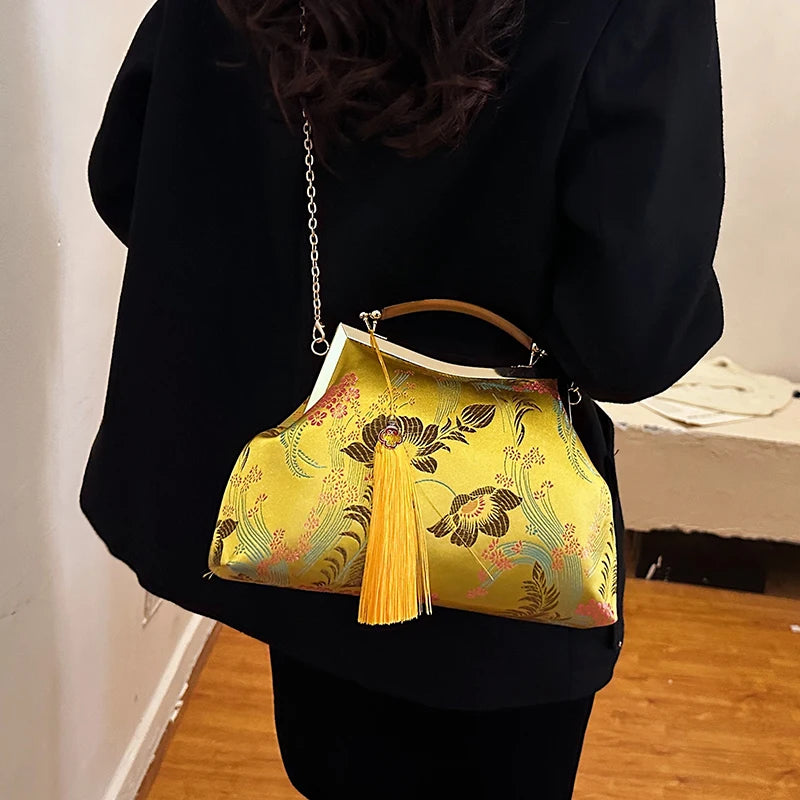 Luxury Women Party Dinner Bag Fashion Ladies Dinner Bag Elegant Wooden handle Simple Formal Gorgeous Crossbody Daily use Purse