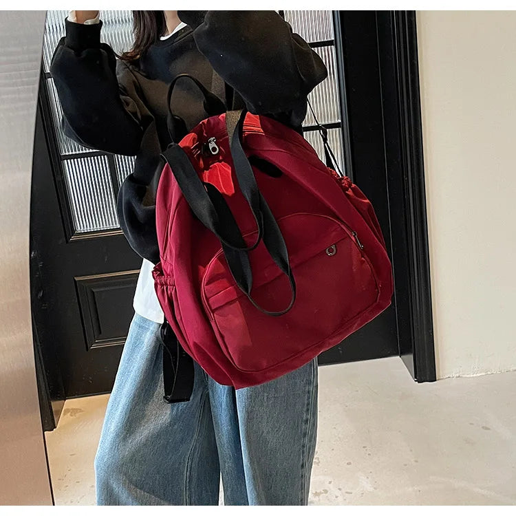 2025 New Leisure Trendy Light Luxury Handbag oulder Bag Korean Japanese Sle Multi-Use Lazy Wind Dual-Purpose Bapa