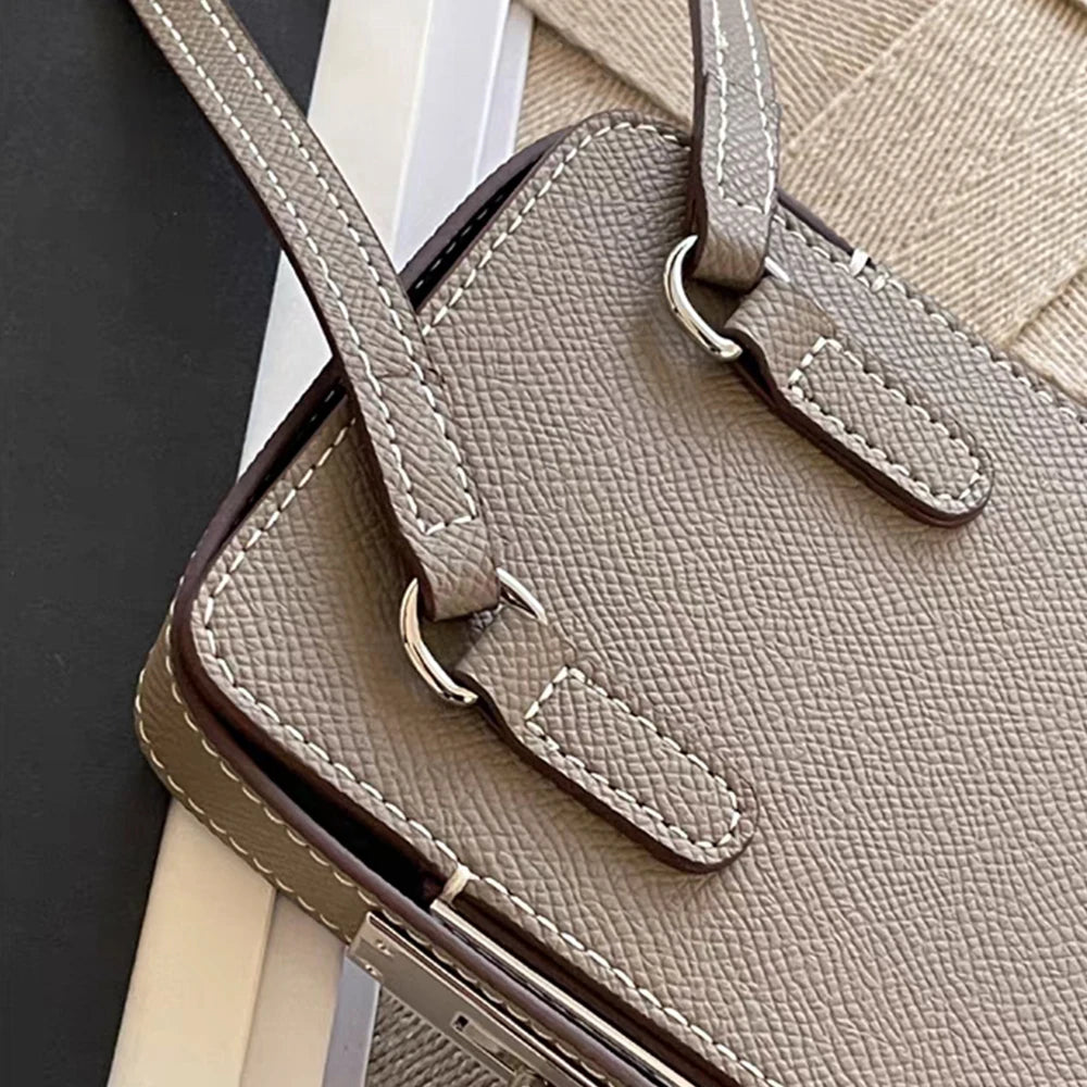 Luxury Design Phone Bag Woman Portable Genuine Leather Cross-body Bag Custom Name Fashion Casual Lady Shoulder Bag Card Wallet