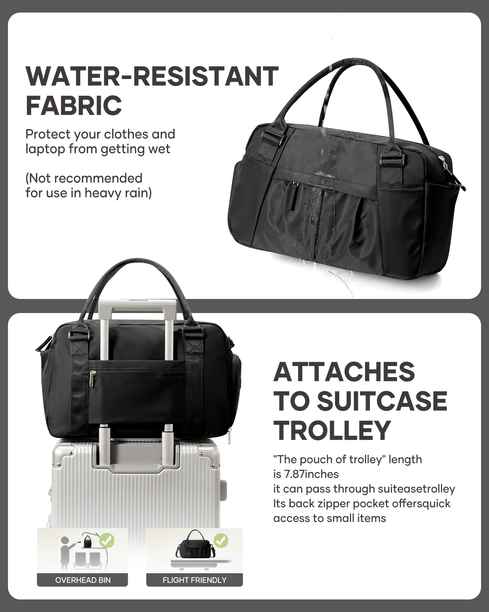 Gym Travel Bags for Women Men, Hand Luggage Travel Handbags 40x20x25 Ryanair Bag, Waterproof Shoulder Bag Exercise Fitness Bag