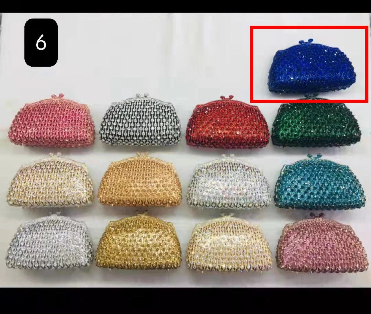 Women Pink Gold Silver Red Green Blue Purple Clutches Wedding Bridal Crystal Bag Banquet Hollow Purse Diamond Party Gala Handbag