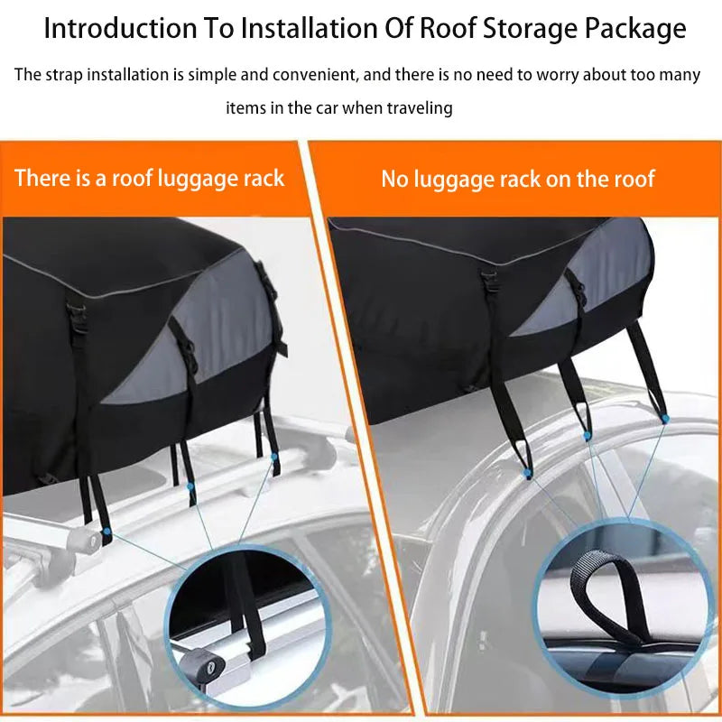 Car Cargo Roof Bag Waterproof Auto Rooftop Luggage Carrier Storage Bag 600D Oxford Car SUV Van Foldable Roofs Bags