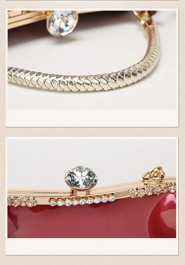 Elegant Patent Leather Evening Bags for Women Ladies Clutch Shoulder Handbags Wedding Party Accessories bolsa feminina