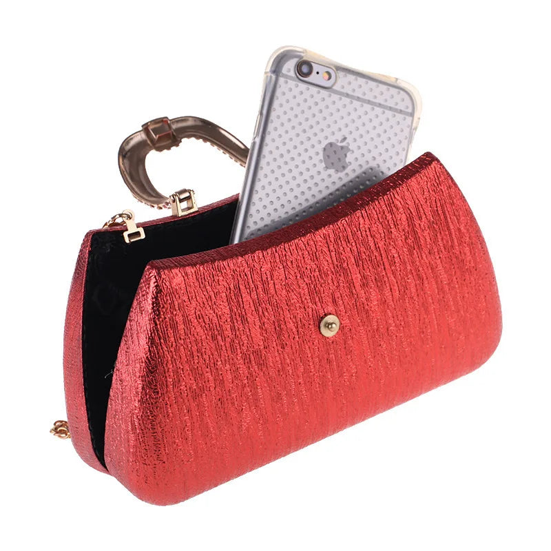 2024 Evening Clutch Luxury Women Gold Shoulder Bags Fashion  Chain Handbag Dinner Handbag Wedding Cocktail Party Coin Purse