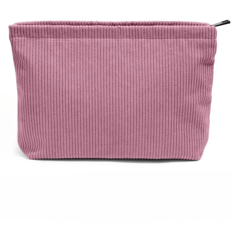 Corduroy Travel Cosmetic Bag Portable Makeup Storage Bag Purses Women Large Capacity Zipper Make Up Organizer Storage Clutch