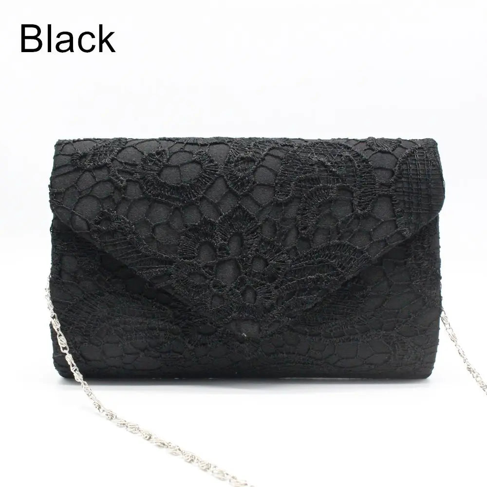 Ladies Lace Wedding Wallet Evening Party Purse Handbags Clutch Bag Messenger Bag