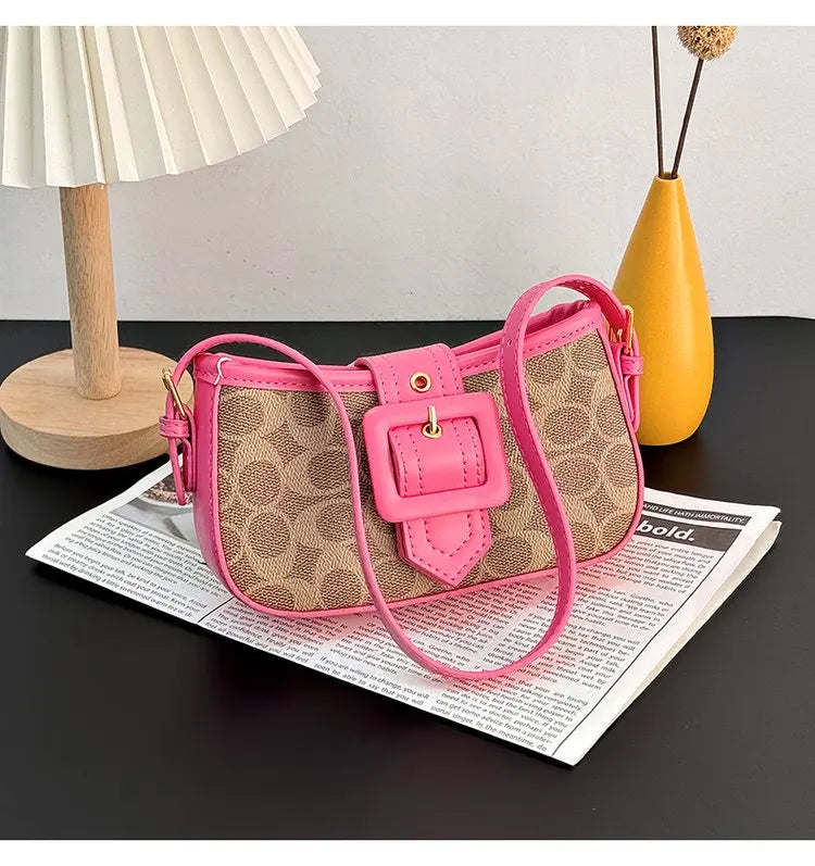 The High-end Underarm Baguette Bag 2025 New Style, Featuring A Star-studded Single-shoulder Bag with A Unique Hand-carry Design