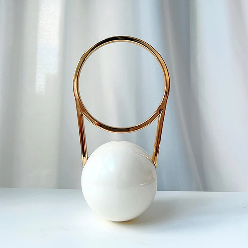 Brand Evening Bag With Ball Handle Mini Pvc Luxury Shoulder Bag Electroplated Bowling Purse Women Round Ball Handbag Armpit Bag