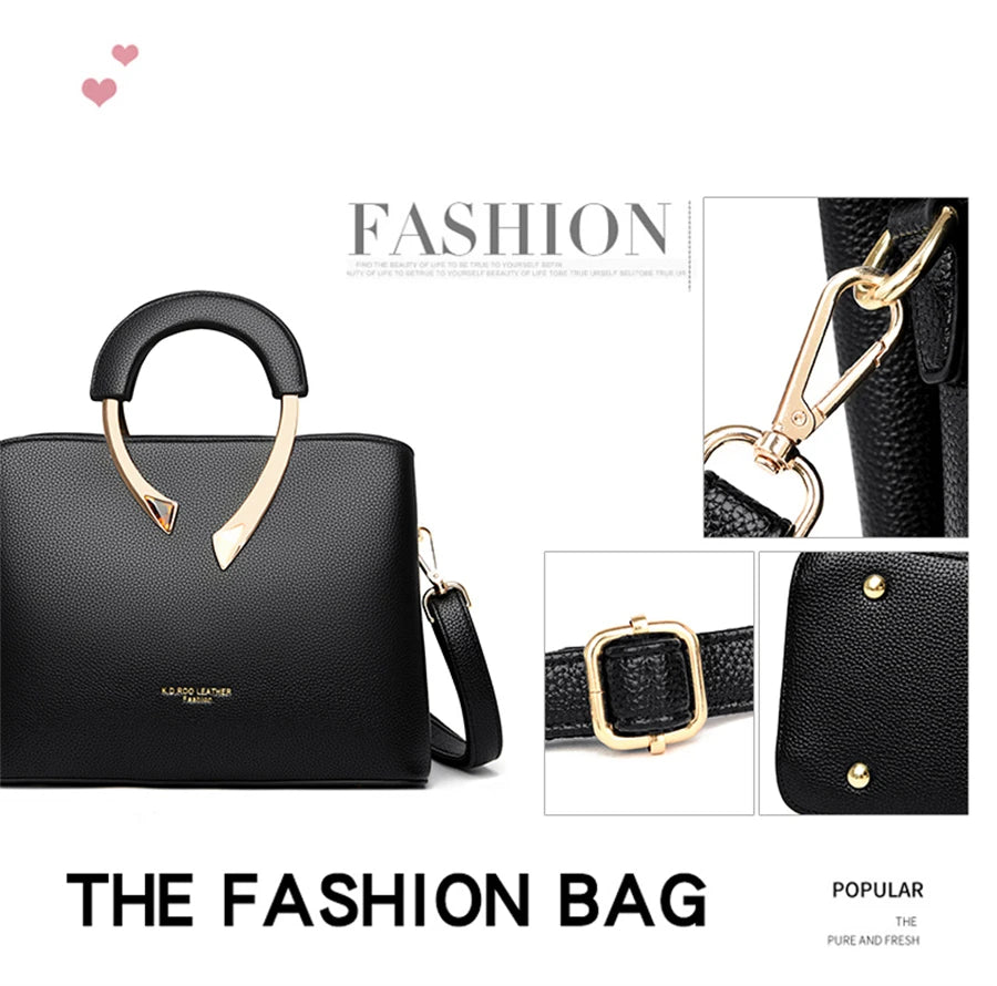 Luxury 3 Layers Handbag Women Bags Designer Vintage Ladies Shoulder Crossbody Bags 2025 Bolsa Feminina Messenger Casual Tote Sac