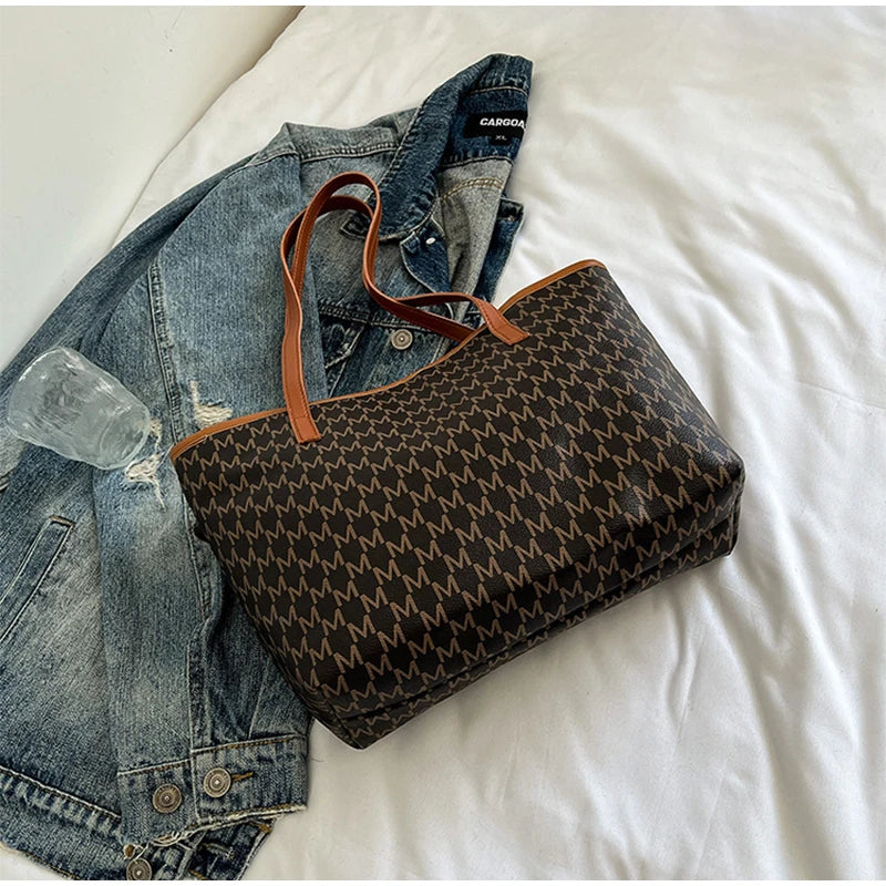Luxury Women's Handbag Retro Casual Large Capacity Tote Bag Fashion Commuter Shoulder Bag High Quality Women Bag With Coin Purse