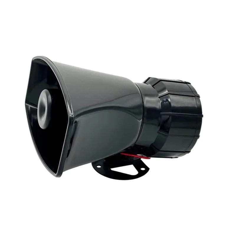 Car Horn Police Siren Air Horn Megaphone Tone 12V 100W Car Warning Alarm Mic PA System Emergency Amplifier Hooter Speakers Loud