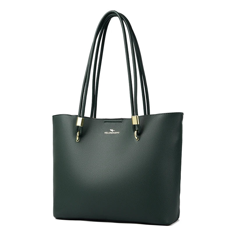 Women Hobo Bag Superior quality PU Leather Solid Shoulder Bag Bucket bag Fashion Large Capacity Handbag For School Work wallet