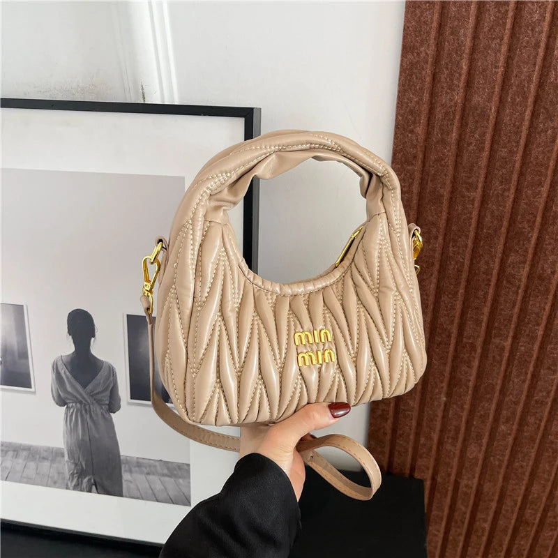 Luxury Brand Elegant Leather Messenger Bag For Ladies, Crossbody Shoulder Function Famous Designer Handbag