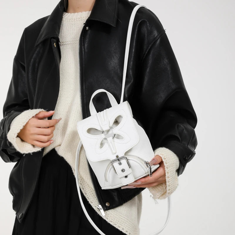 Korean Fashion Backbag Casual Travel Bag Classic Flower Backpack 2024 Pu Leather Women Bags Foreign Trade Bag Women'S Backpack