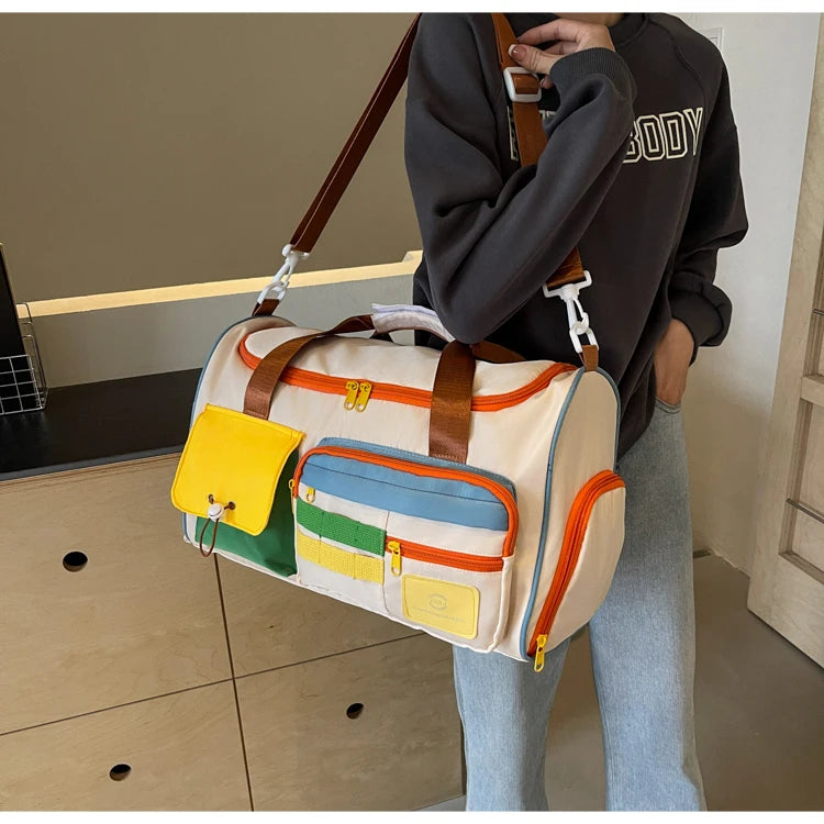 Travel Bag, Duffel Bag Cosmetics Bag, Professional Fitness Bag, Yoga Swimming Training Backpack, Satchel Shoulder Crossbody Tote Bag, Suitable for Men and Women