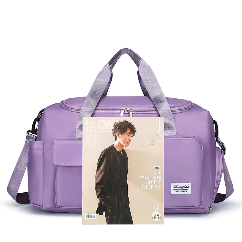 Travel Bag Large Capacity Weekender Overnight Carry On Duffle Bags with Shoe Compartment Sports Fitness Gym Bags for Women