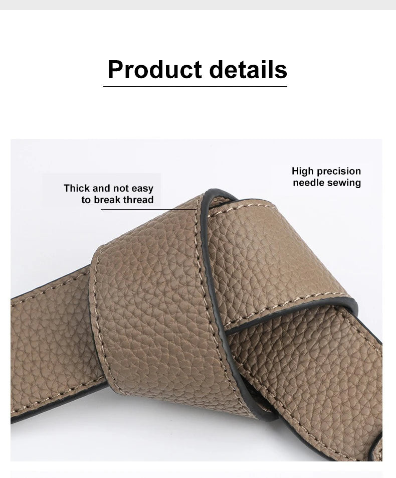 Luxury 3.8cm*58cm Leather Wide Single Shoulder Bag Strap Replacement Underarm Bag Strap Lady's Handbag Belt