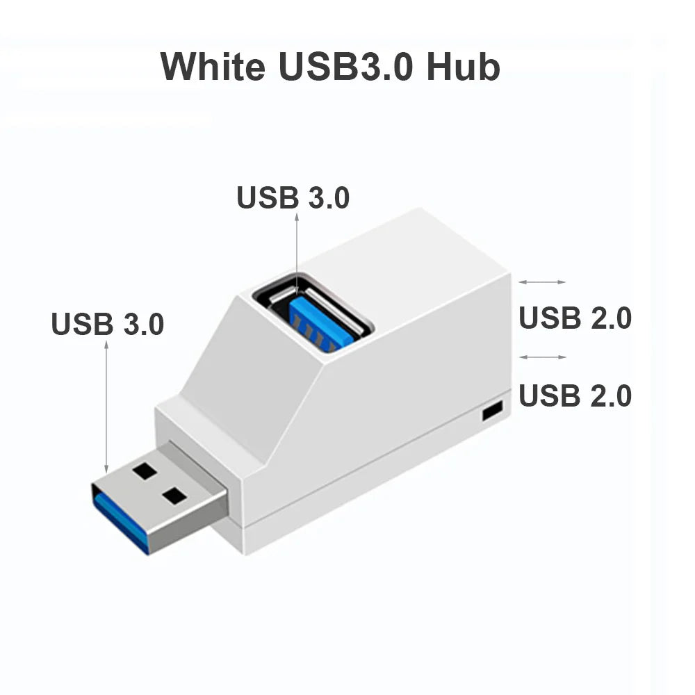 USB 3.0 HUB Extender Car Splitter Multi Port USB Hubs 2.0 For Laptops Office Multi Function Reading U Disk USB Charging Adapter