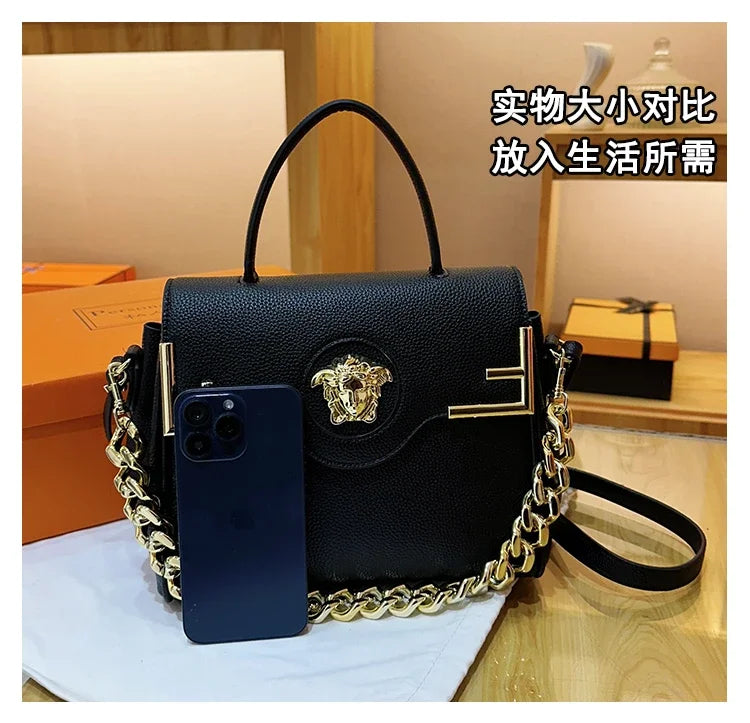 Famous Designer Women's Stylish Leather Shoulder Bag - Classic Elegant Ladies Crossbody Bag Handbags Fashion
