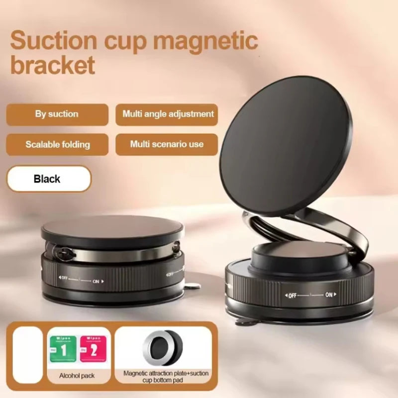 Magnetic Car Phone Mount with Adjustable 360° Rotation - Strong Suction Hands-Free Holder for Safe Driving Daily Commute