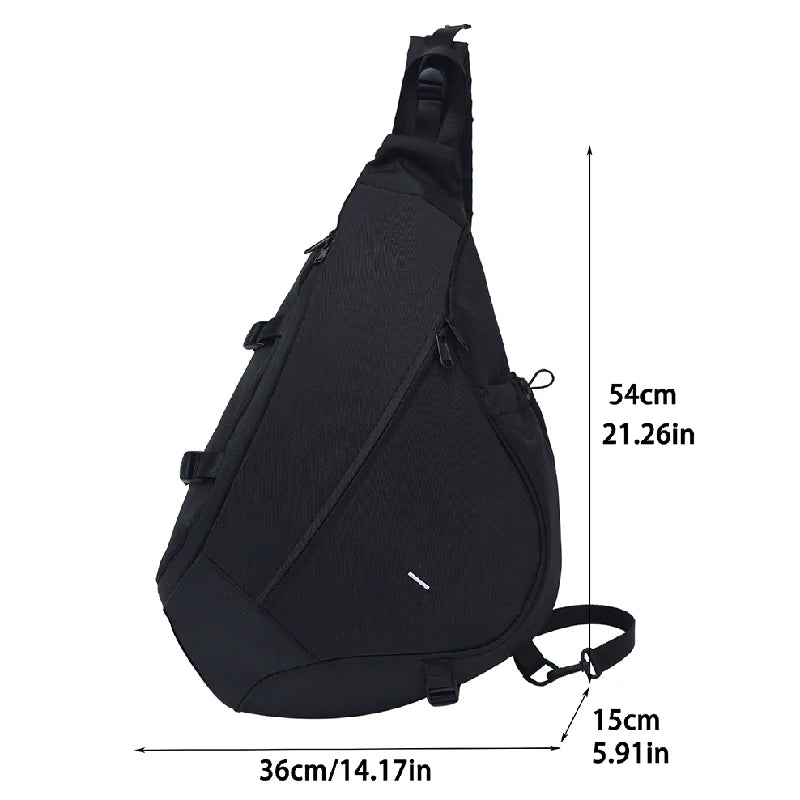 Sling Bags for Men Large Capacity Man Chest Bag Casual Travel Unisex Crossbody Bag Nylon Storage Shoulder Bag Student Backpacks