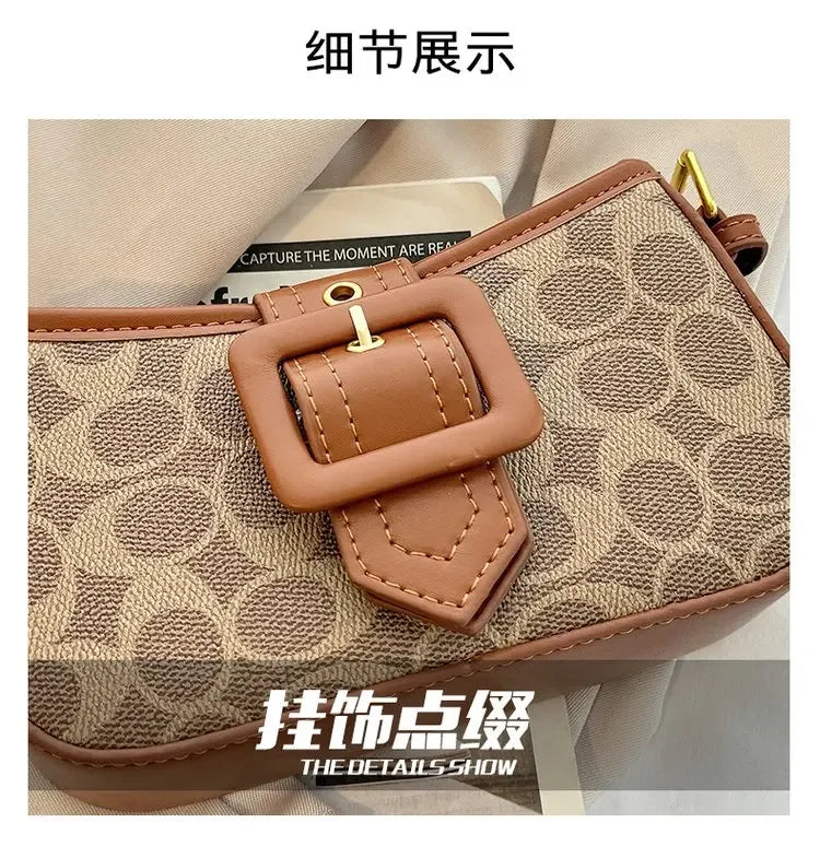 The High-end Underarm Baguette Bag 2025 New Style, Featuring A Star-studded Single-shoulder Bag with A Unique Hand-carry Design