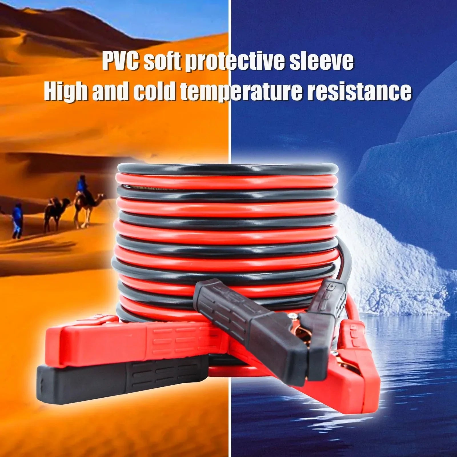 Heavy Duty Jumper Cables 2000A 4M Car Battery Booster Cables For Cars Trucks SUVs Vans Emergency Jump Start Alligator Clips