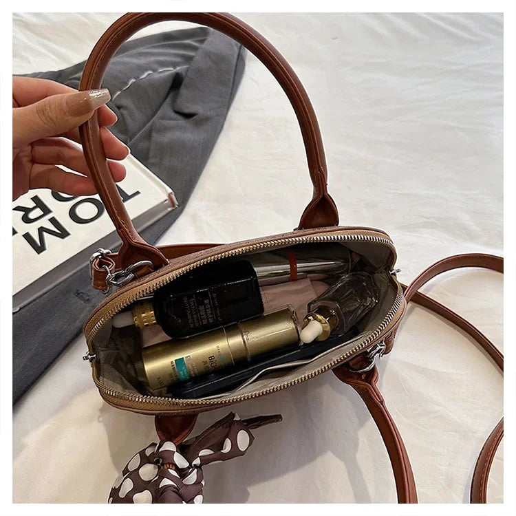 2024 New! Retro Stylish Ruffled Shell Bag - High - End Printed, Ideal for Women's Casual Outings & Versatile Use Free Shipping