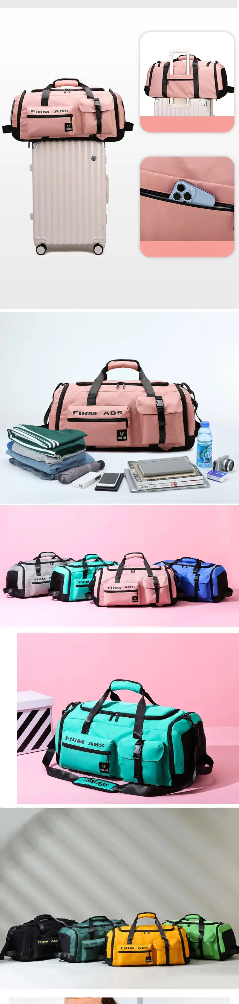 Big Sports Gym Bag Travel Duffel Bag with Wet Pocket & Shoes Compartment Outdoor Basketball Backpack Weekend Tote for Men Women