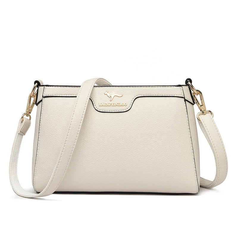 Fashionable Urban Women's Crossbody Bag Single Shoulder Bag Small Square Bag Stylish Mom Bag PU Material Medium Size Zipper O...