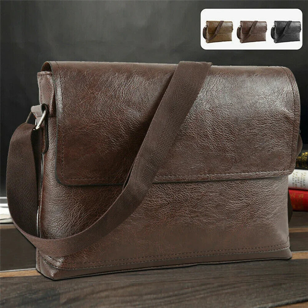 Luxury Men Sling Bag Leather Side Shoulder Bag For Husband Gifts Business Messenger Crossbody Bag Outdoor Male Handbag