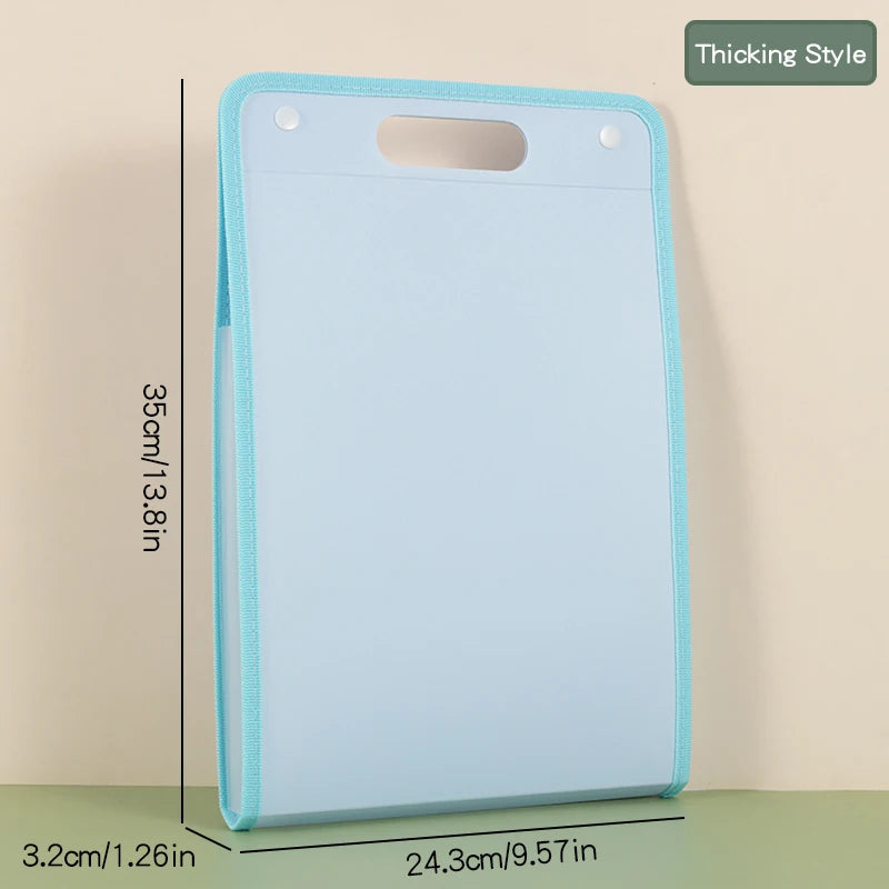 1Pcs A4 Vertical13 Pocket Expanding File Briefcases Handbag Paper Folder  Organiser Document Bag Storage