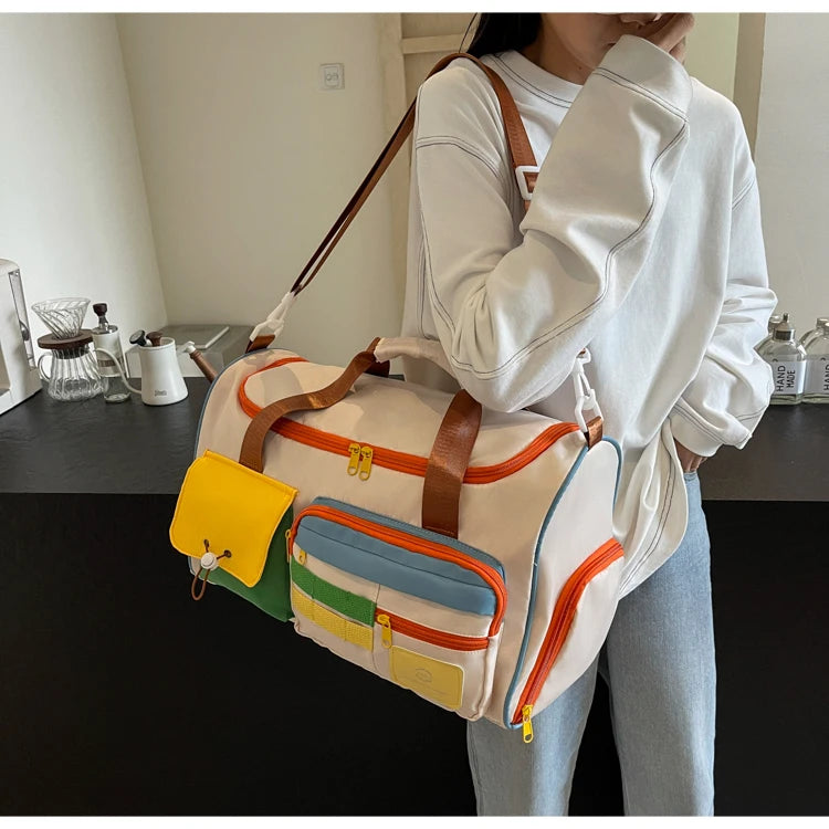 Travel Bag, Duffel Bag Cosmetics Bag, Professional Fitness Bag, Yoga Swimming Training Backpack, Satchel Shoulder Crossbody Tote Bag, Suitable for Men and Women