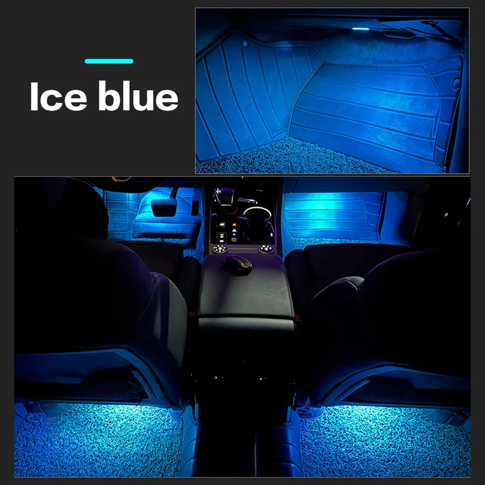LED Car Footwell Light RGB Atmosphere Lamp Interior Decorative For VW Golf 6 MK6 EOS Sharan 7N Touareg 7L 7P Passat B5 B6 Arteon