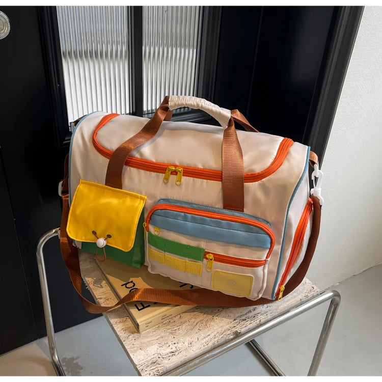 Travel Bag, Duffel Bag Cosmetics Bag, Professional Fitness Bag, Yoga Swimming Training Backpack, Satchel Shoulder Crossbody Tote Bag, Suitable for Men and Women