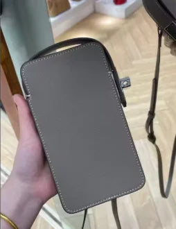 Luxury Design Phone Bag Woman Portable Genuine Leather Cross-body Bag Custom Name Fashion Casual Lady Shoulder Bag Card Wallet